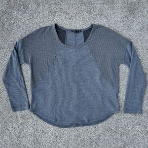 Prana Remi Waffle Knit Pullover Organic Cotton Long Sleeve Shirt Womens Size XL